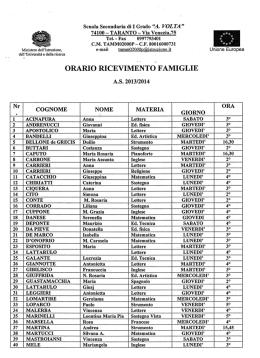Scuola Secondaria di I Grado &ldquo;A. VOLTA &rdquo;