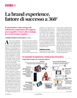 La brand experience, fattore di successo a 360°