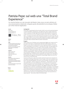 Patrizia Pepe: sul web una “Total Brand Experience”