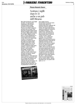 Scattano i sigilli dopo le 22 anche a un pub dell`Oltrarno