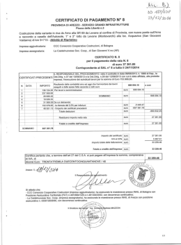 CERTIFICATO DI PAGAMENTO N° 8