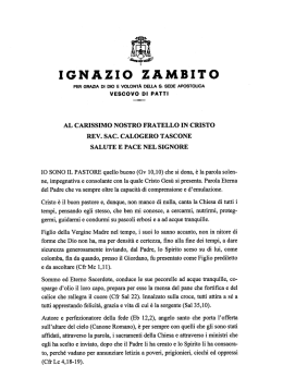 Nomina del Sac. C. Tascone a Parroco Parrocchia