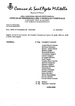 leggi odg - Sant`Agata Informa