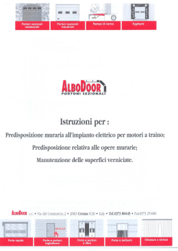 Istruzioni per predisposizione impianto elettrico e opere