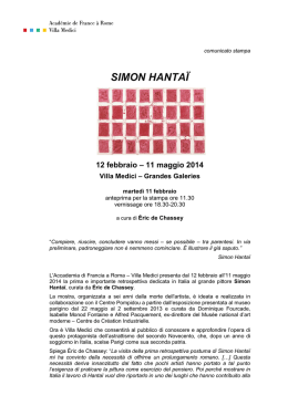 SIMON HANTA&Iuml; - Villa medici