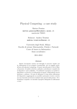 Physical Computing: a case study - SL-Lab