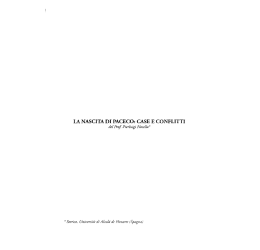 LA NASCITA DI PACECO: CASE E CONFLITTI