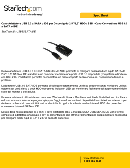 Cavo Adattatore USB 3.0 a SATA o IDE per Disco