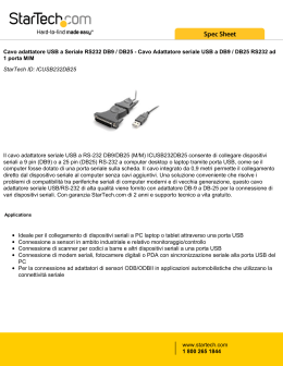 Cavo adattatore USB a Seriale RS232 DB9 / DB25