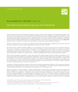 dall`unit&agrave; sociale dell`ina-casa alla citt&agrave; intelligente