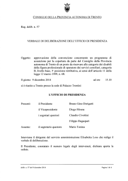 CONSIGLIO DELLA PROVINCIA AUTONOMA DI TRENTO
