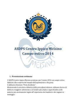ASDPS Centro Ippico Meisino Campo estivo 2014