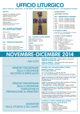 Calendario novembre