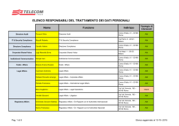 Elenco Responsabili del Trattamento di Telecom Italia 13-10-2015