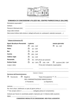 Formulario Salone cinema teatro