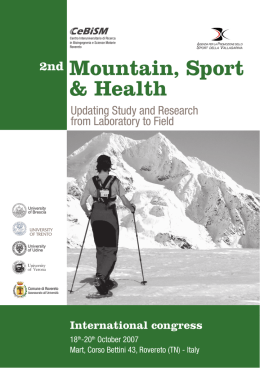 Mountain, Sport & Health International congress