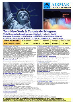 Tour New York & Cascate del Niagara