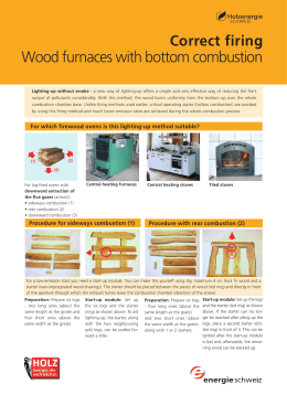 Wood furnaces with bottom combustion
