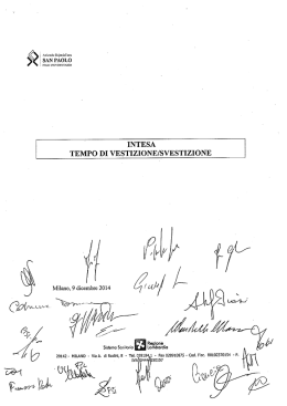 Intesa tempo di vestizione/svestizione