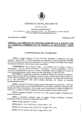 COMUNE DI CASTELLANA GROTTE