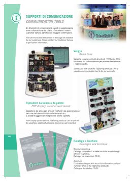 ® SUPPORTI DI COMUNICAZIONE CUMMUNICA TION TO0LS