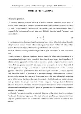 MOTI DI FILTRAZIONE