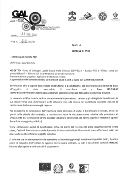Nota GAL - Comune di Challand-Saint