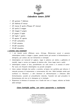 Buzzetti Calendario lunare 2016 - Azienda Vitivinicola Buzzetti Fabio