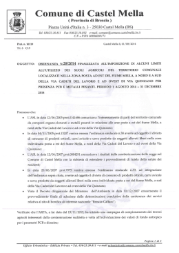 ordinanza Pcb Castel Mella