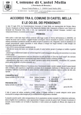 ACCORDO TRA IL COMUNE DI CASTEL MELLA