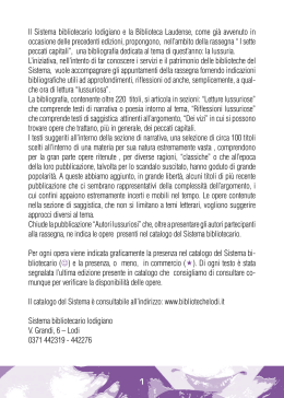 scarica la bibliografia - Sistema Bibliotecario Lodigiano
