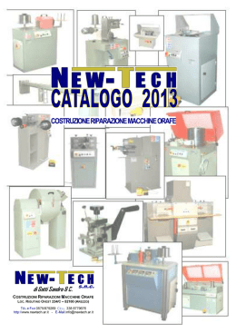 COSTRUZIONE RIPARAZIONE MACCHINE ORAFE