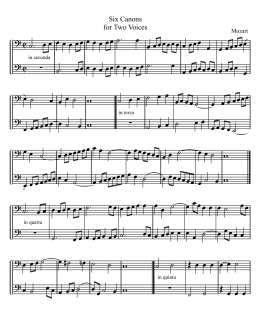 Six Canons for Two Voices