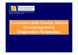Carcinoma della Cervice Uterina Cronoprogramma Diagnostico