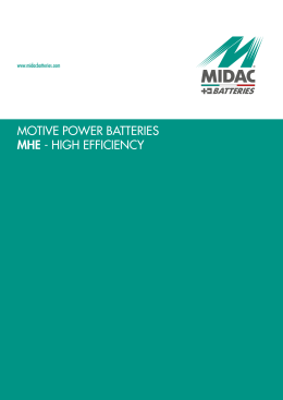motive power batteries mhe - high efficiency