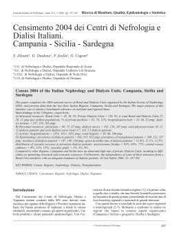 Sicilia - Sardegna - Giornale Italiano di Nefrologia