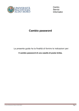 Cambiare la password - Centro Servizi Informatici