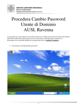 Procedura Cambio Password Utente di Dominio AUSL Ravenna