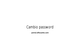 Cambio password - B2B Portal