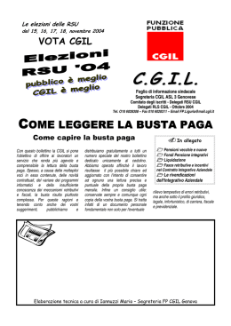 la busta paga - CGIL Liguria