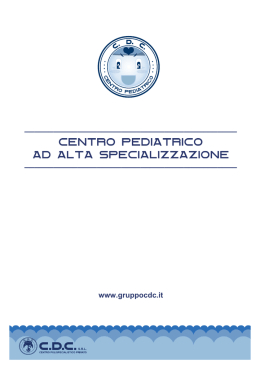 Centro Pediatrico ad Alta Specializzazione (pdf 4Mb)