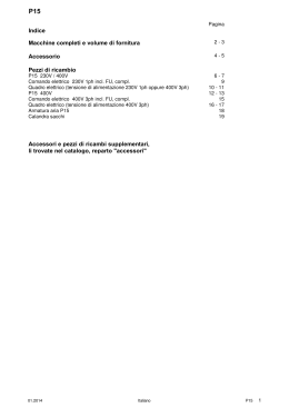 Indice Macchine completi e volume di fornitura Accessorio - m-tec
