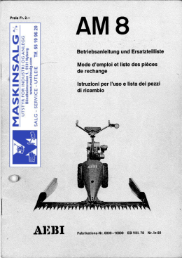 Page 1 Page 2 N 261/10 AM 5407/1 AM 21057/1 AM 21068/1 VSM