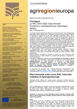 Selezione di articoli Agriregionieuropa