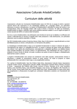CURRICULUM ARTEDELCONTATTO