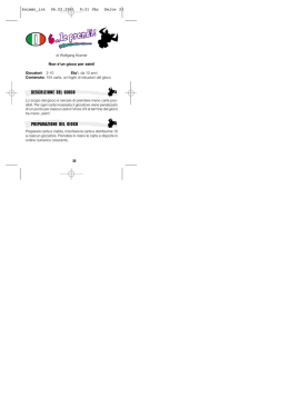 DESCRIZIONE DEL GIOCO PREPARAZIONE DEL GIOCO