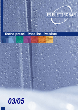 Listino prezzi - Price list - Preisliste