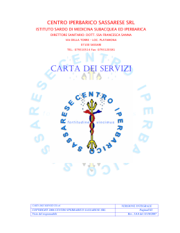 Carta dei servizi - Centro iperbarico Sassarese