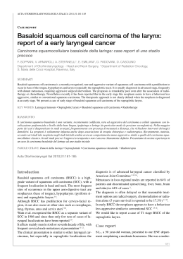 Basaloid squamous cell carcinoma of the larynx