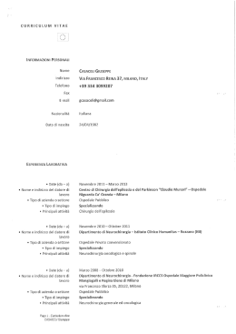 CV - Università degli Studi di Parma